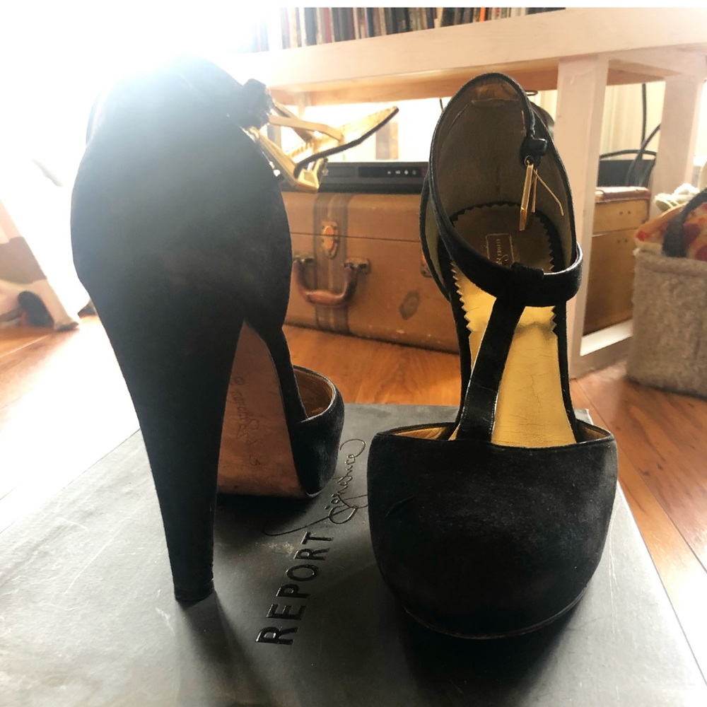 Report Signature- Suede T-strap platform - Picture 3 of 5